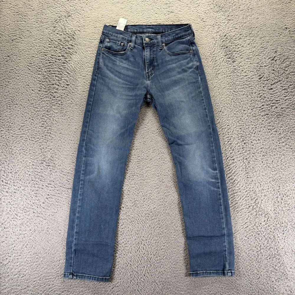 Levi's 502 Jeans Mens 28x29 Blue Cotton Denim Straight Leg Travel Faded Workwear